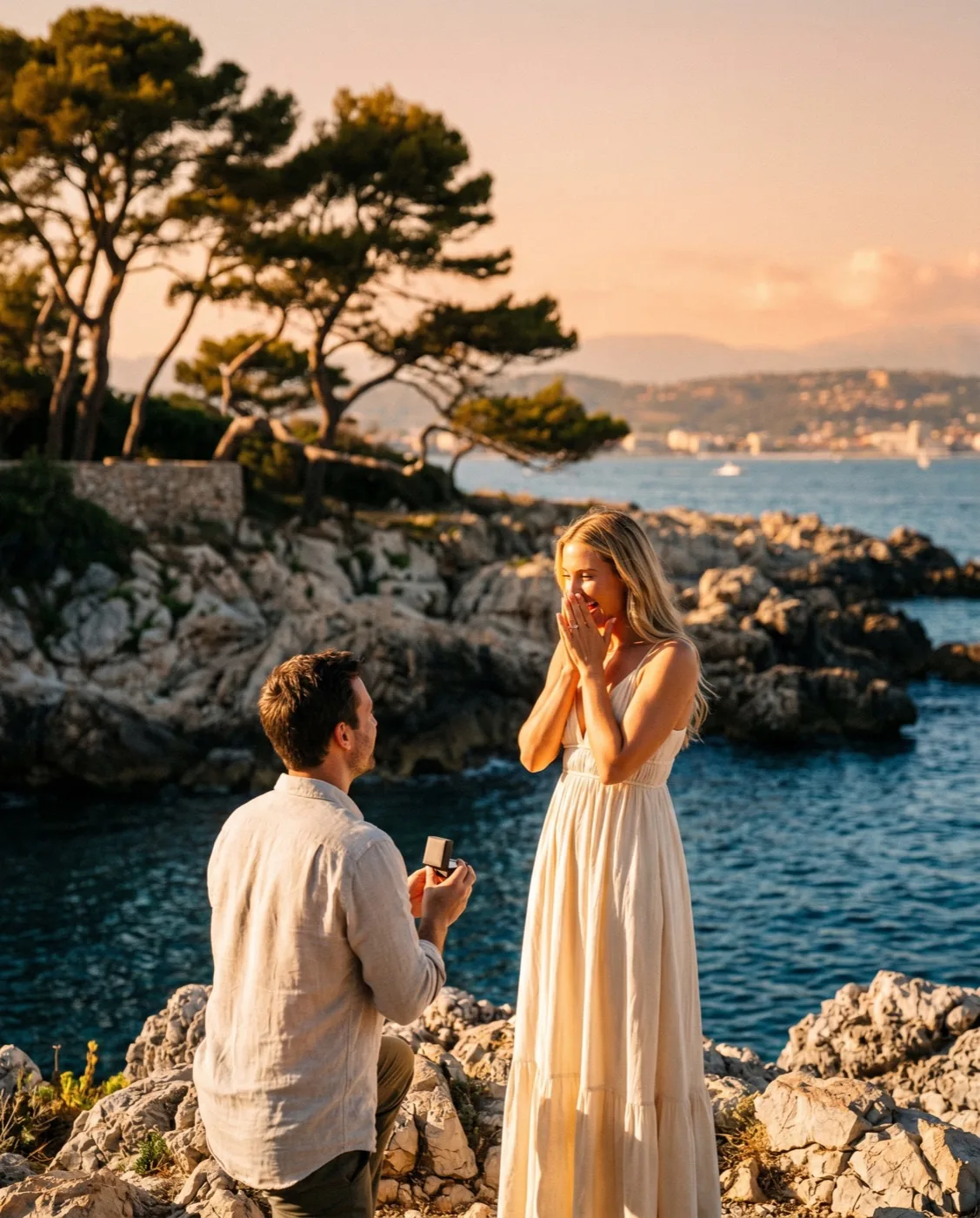 Surprise proposal photographer in Antibes