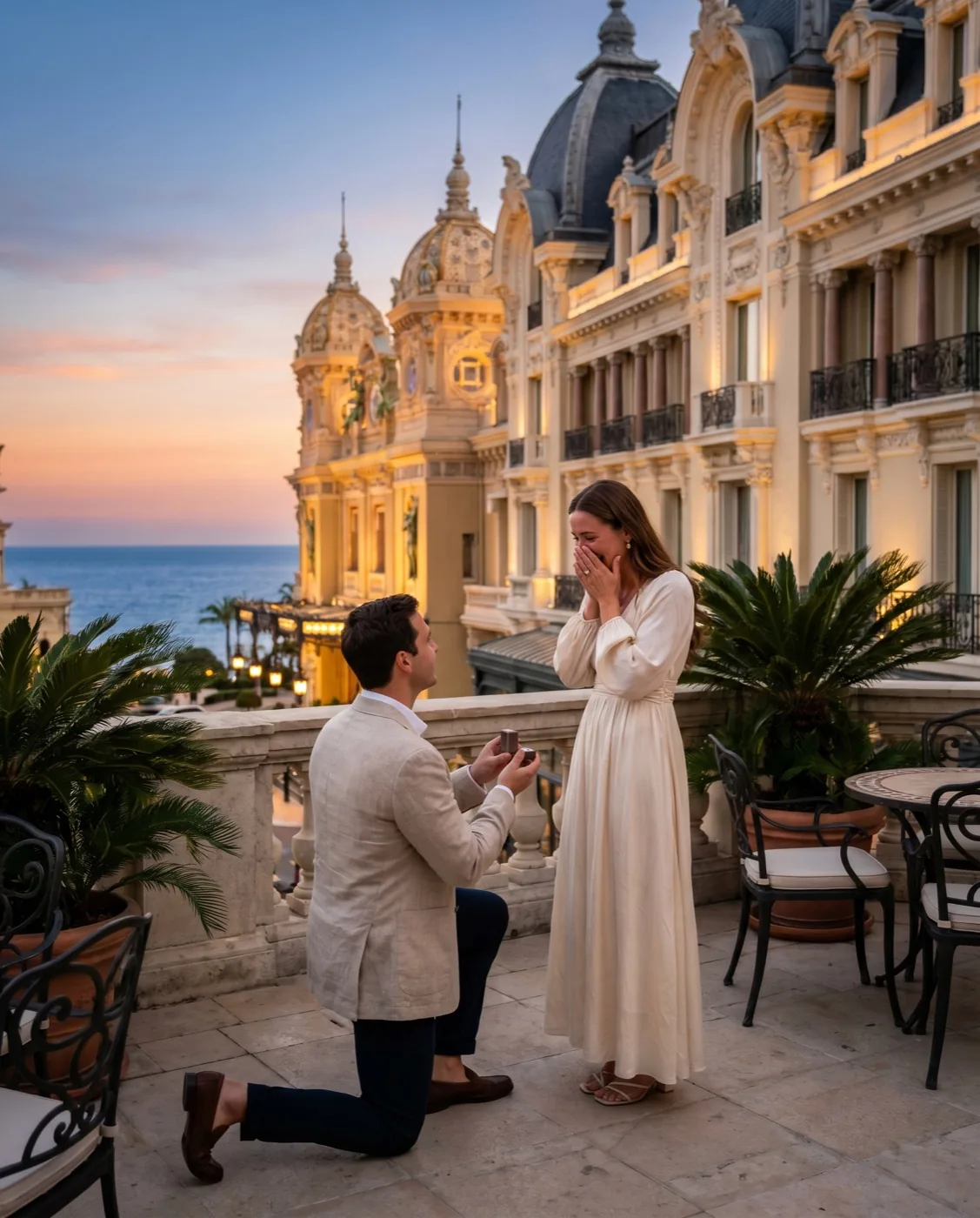 Surprise proposal photographed discreetly in Monaco